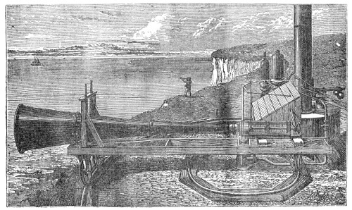 The fog-siren — the great trumpet mounted on its carriage at the South Foreland, with the steam machinery that drives it, the instrument on which Chapter Seven turns.