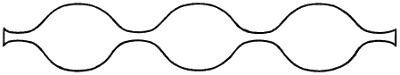 The cylinder has gathered into three rounded drops, still joined to one another and to the ends by narrow necks of liquid.