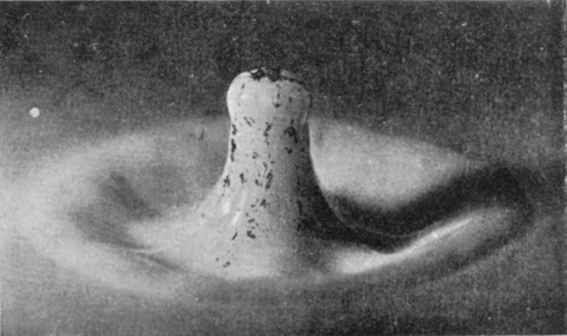 13 0·093 sec. — A taller column with a rounded, slightly swollen head on a narrowing neck, its lamp-black marks carried up towards the top.