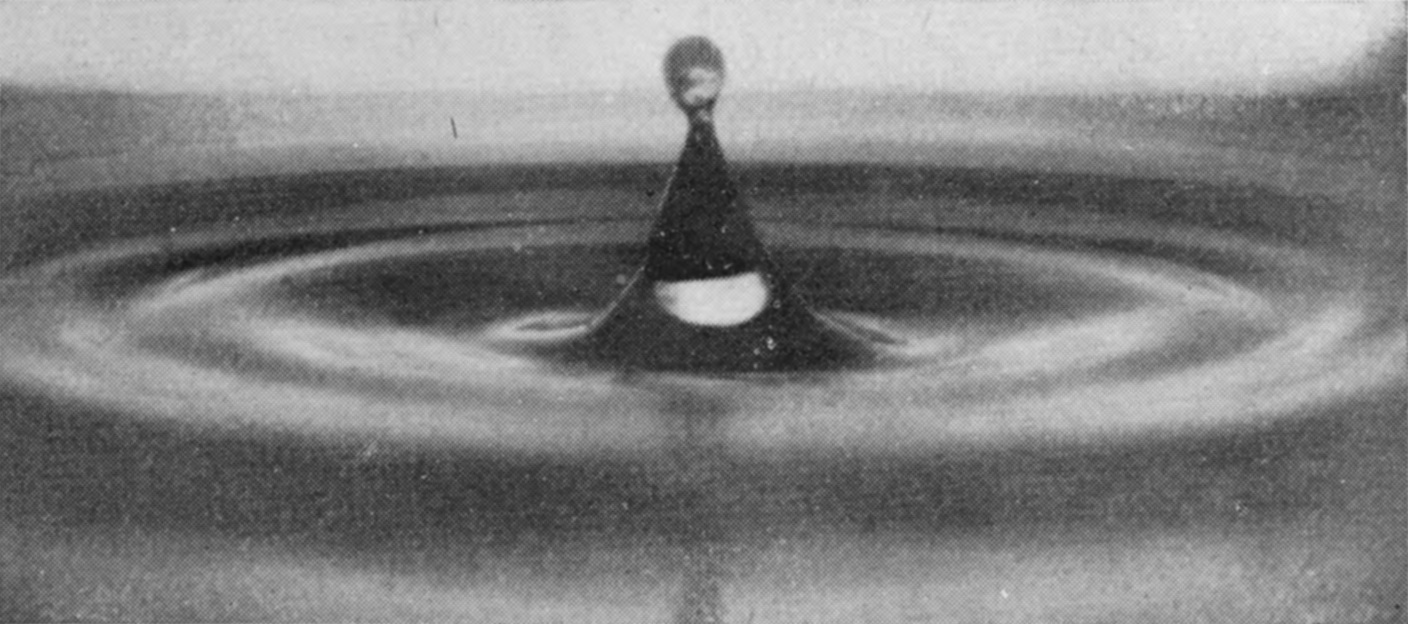 17 0·266 sec. — The secondary column, still rising, is a steep cone drawn out into a narrow neck with a round drop balanced on top.